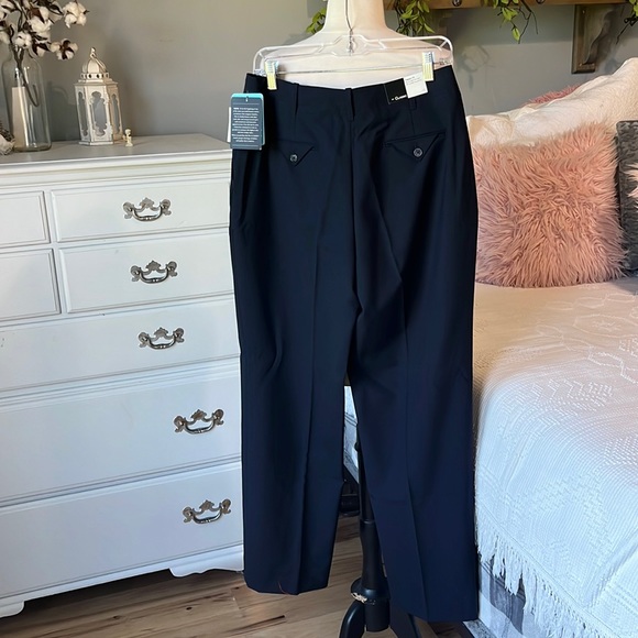 Navy Blue Dress Pants Womens 10 Doc & Amelia Classic Fit Career Occupation New - Picture 3 of 14